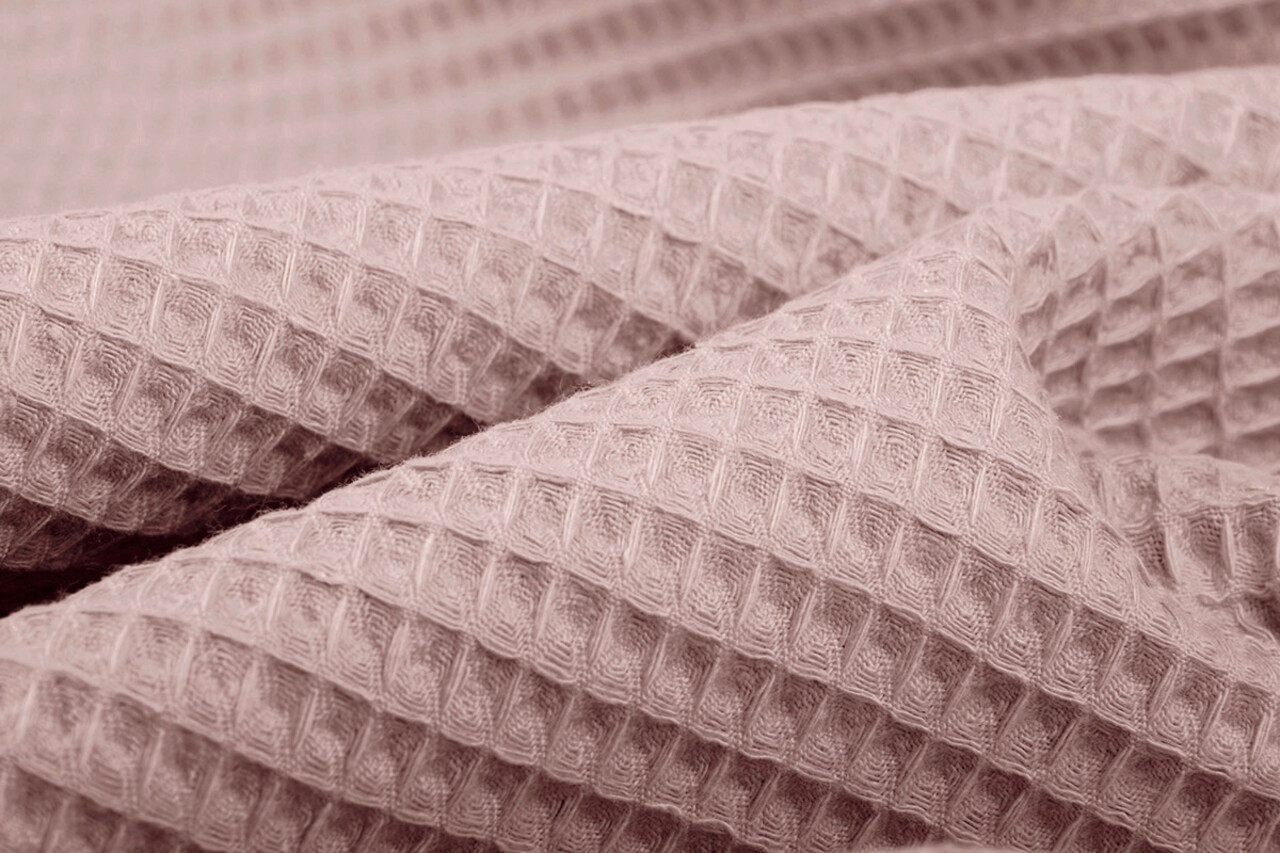 Oeko-Tex®  Wafel Katoen Oud roze Oeko-Tex®  Wafel Katoen Oud roze