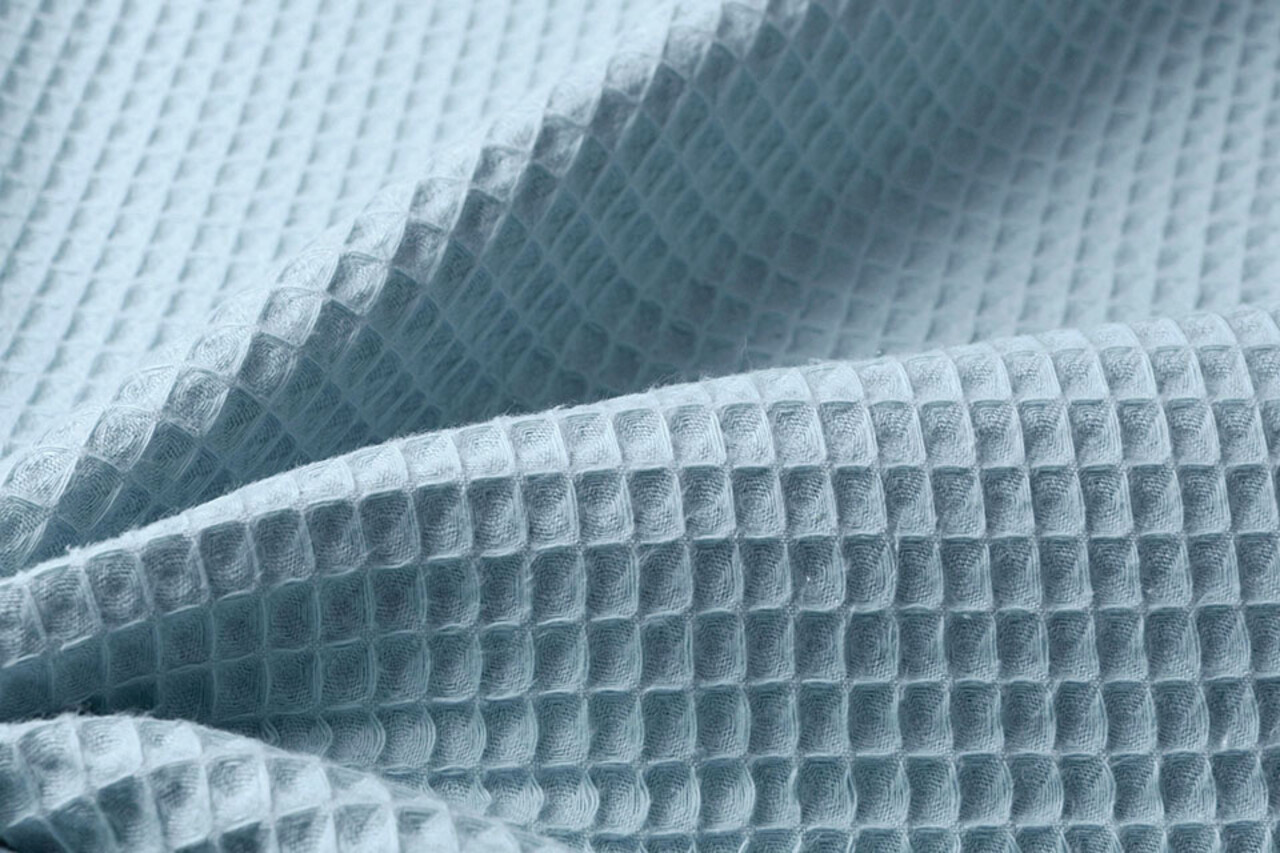 Oeko-Tex®  Waffelpiqué Baumwolle Baby Blau