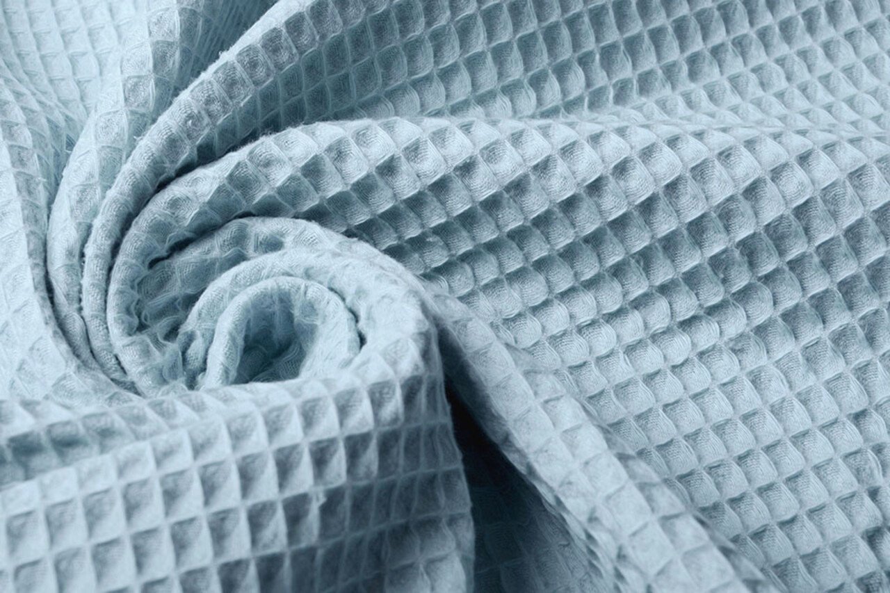 Oeko-Tex®  Waffelpiqué Baumwolle Baby Blau