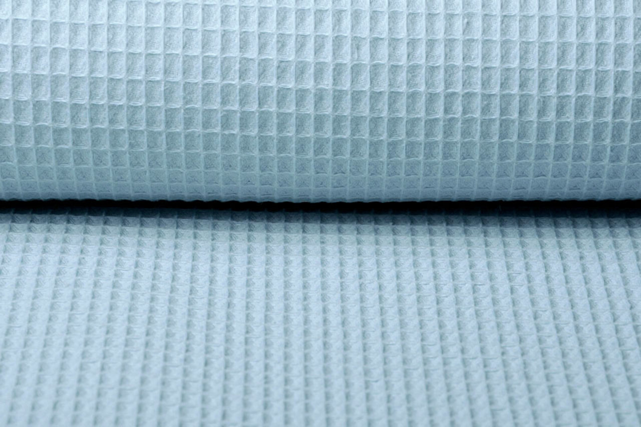 Oeko-Tex®  Waffelpiqué Baumwolle Baby Blau