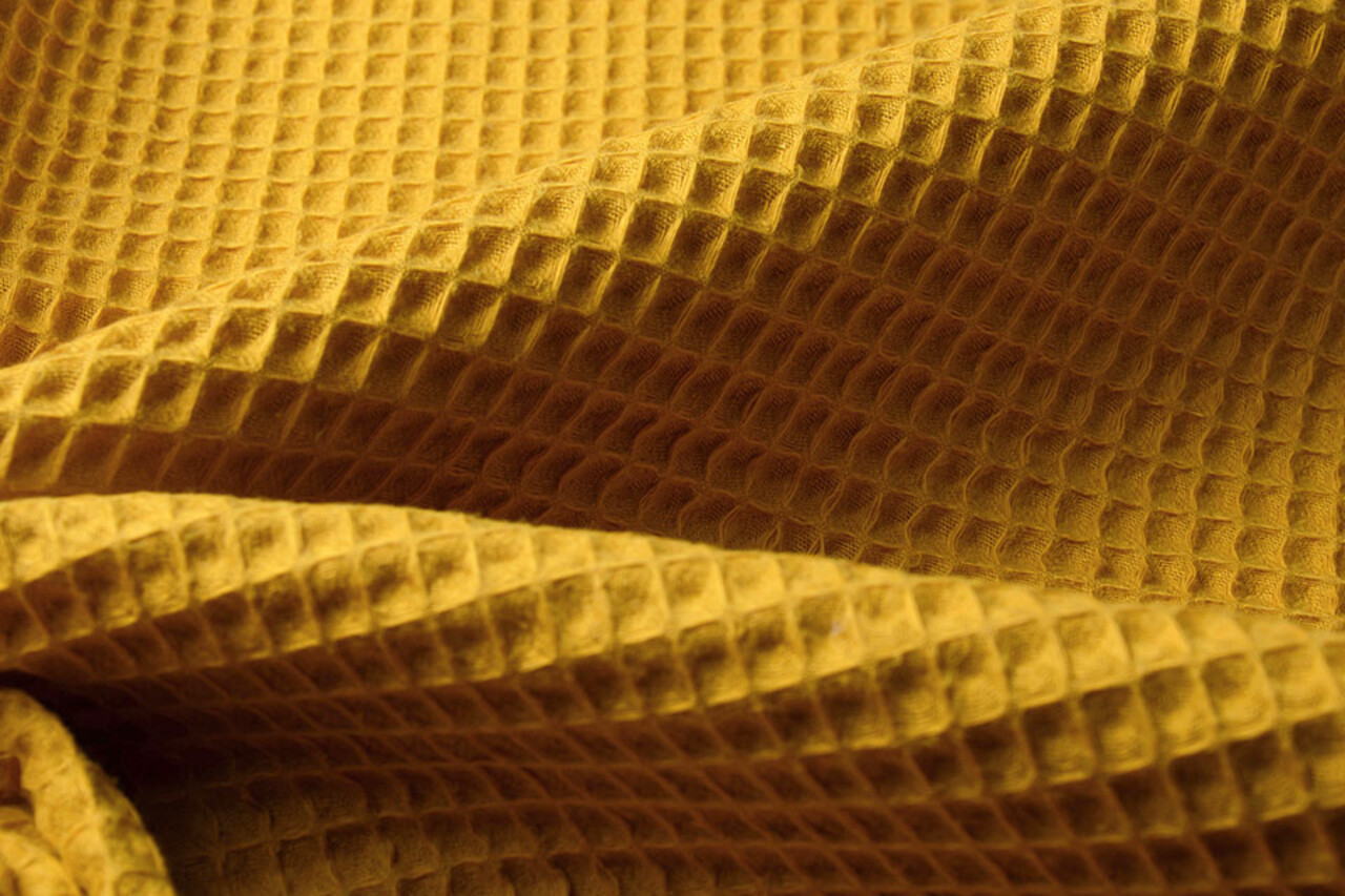 Oeko-Tex®  Wafel Katoen Oker