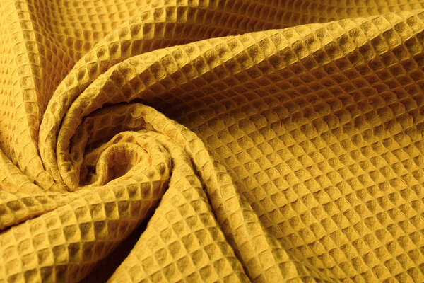 Oeko-Tex®  Waffelpiqué Baumwolle Ocker