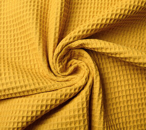 Oeko-Tex®  Waffelpiqué Baumwolle Ocker