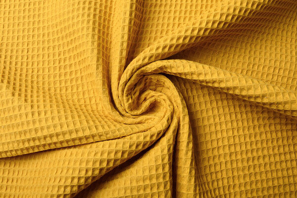 Oeko-Tex®  Waffelpiqué Baumwolle Ocker