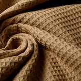 Oeko-Tex®  Waffle Pique Fabric Mocha Brown