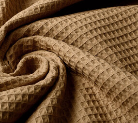 Oeko-Tex®  Waffle Pique Fabric Mocha Brown