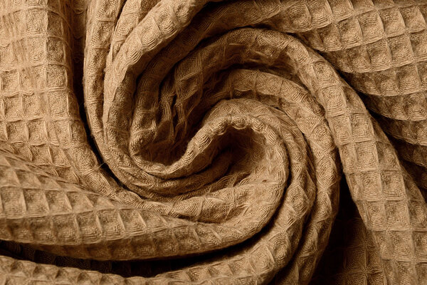 Oeko-Tex®  Waffle Pique Fabric Mocha Brown