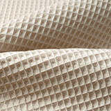 Oeko-Tex®  Waffelpiqué Baumwolle HellBeige