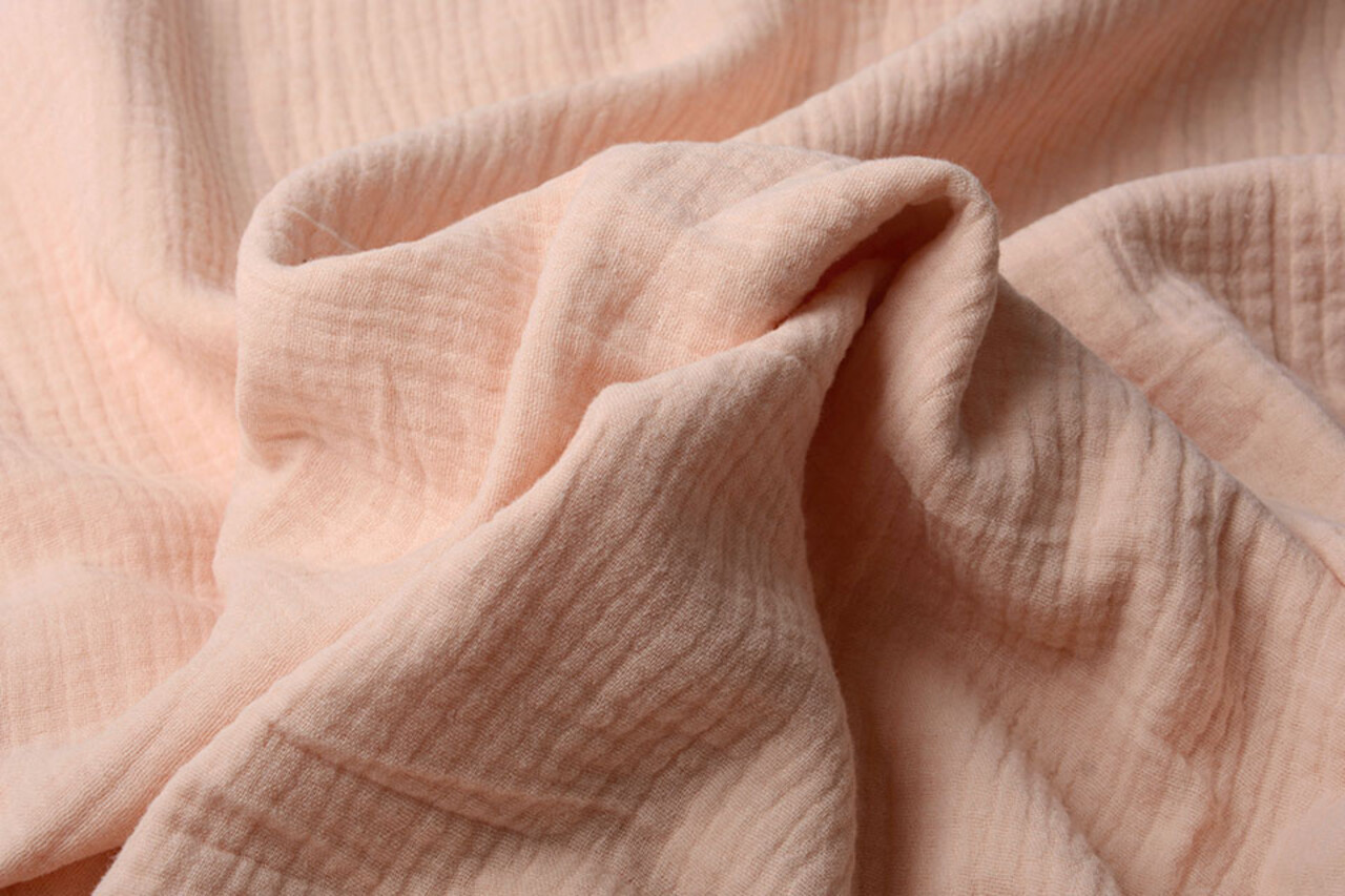 Oeko-Tex®  Double Gauze Fabric Peach Oeko-Tex®  Double Gauze Fabric Peach