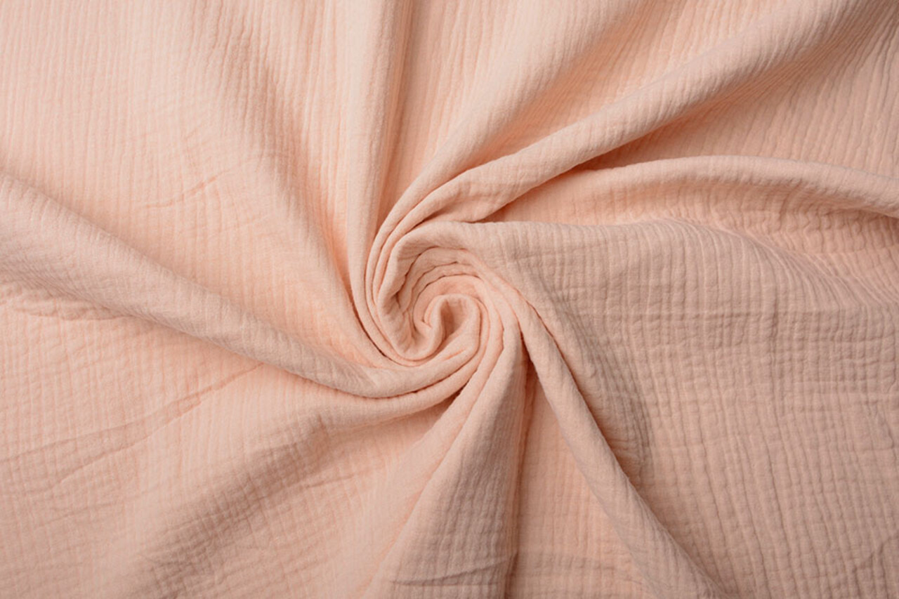 Oeko-Tex®  Double Gauze Fabric Peach Oeko-Tex®  Double Gauze Fabric Peach