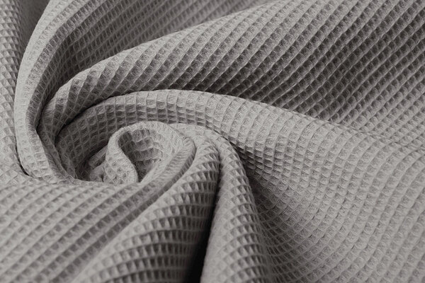 Oeko-Tex®  Mini Waffle Pique Fabric Grey Oeko-Tex®  Mini Waffle Pique Fabric Grey