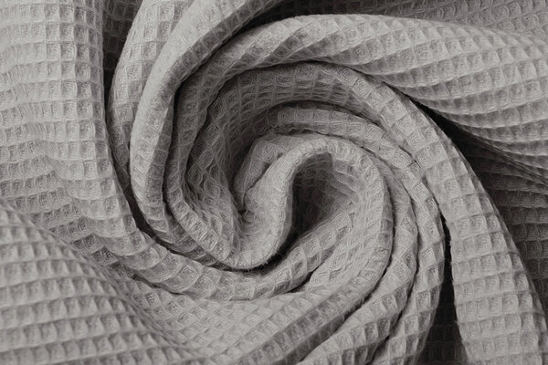 Oeko-Tex®  Mini Waffle Pique Fabric Grey Oeko-Tex®  Mini Waffle Pique Fabric Grey