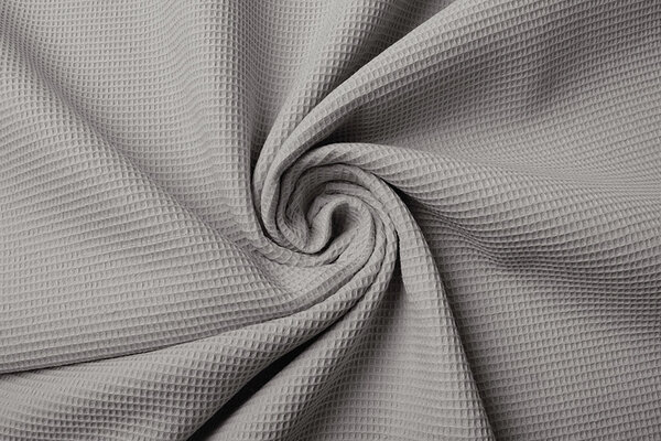Oeko-Tex®  Mini Waffelpiqué Baumwolle Grau Oeko-Tex®  Mini Waffelpiqué Baumwolle Grau