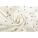 Stretch Satin Printed Dots White Black Stretch Satin Printed Dots White Black
