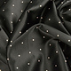 Stretch Satin Printed Dots Black Pink