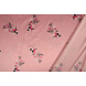 Stretch Satin Imprimé Fleurs Lucille Rose Stretch Satin Imprimé Fleurs Lucille Rose