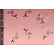 Stretch Satin Imprimé Fleurs Lucille Rose Stretch Satin Imprimé Fleurs Lucille Rose