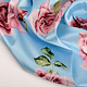 Stretch Satin Printed Madison Rose