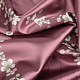 Stretch Satin Printed Flowers Jenny Mauve