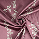 Stretch Satin Printed Flowers Jenny Mauve