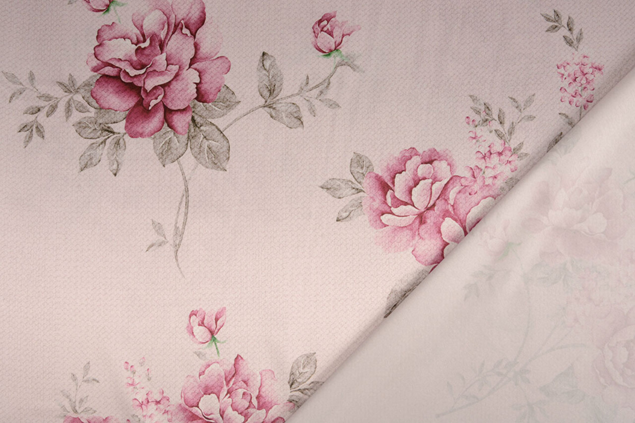 Stretch Satin Printed Flowers Pheline Stretch Satin Printed Flowers Pheline