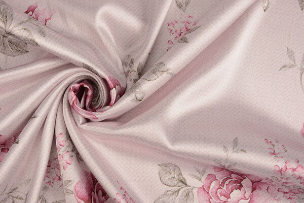 Satén Elástico Estampado Flores Pheline Satén Elástico Estampado Flores Pheline