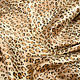 Stretch Satin Printed Leopard Print Small