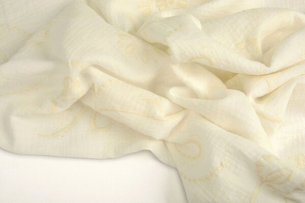 Oeko-Tex®  Geborduurde Hydrofiel Creme Oeko-Tex®  Geborduurde Hydrofiel Creme