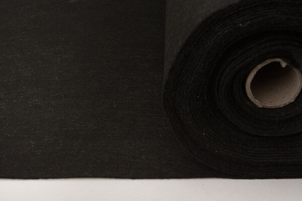 Feltro Coreano 1 Mm Nero Mélange - 90 Cm Largo