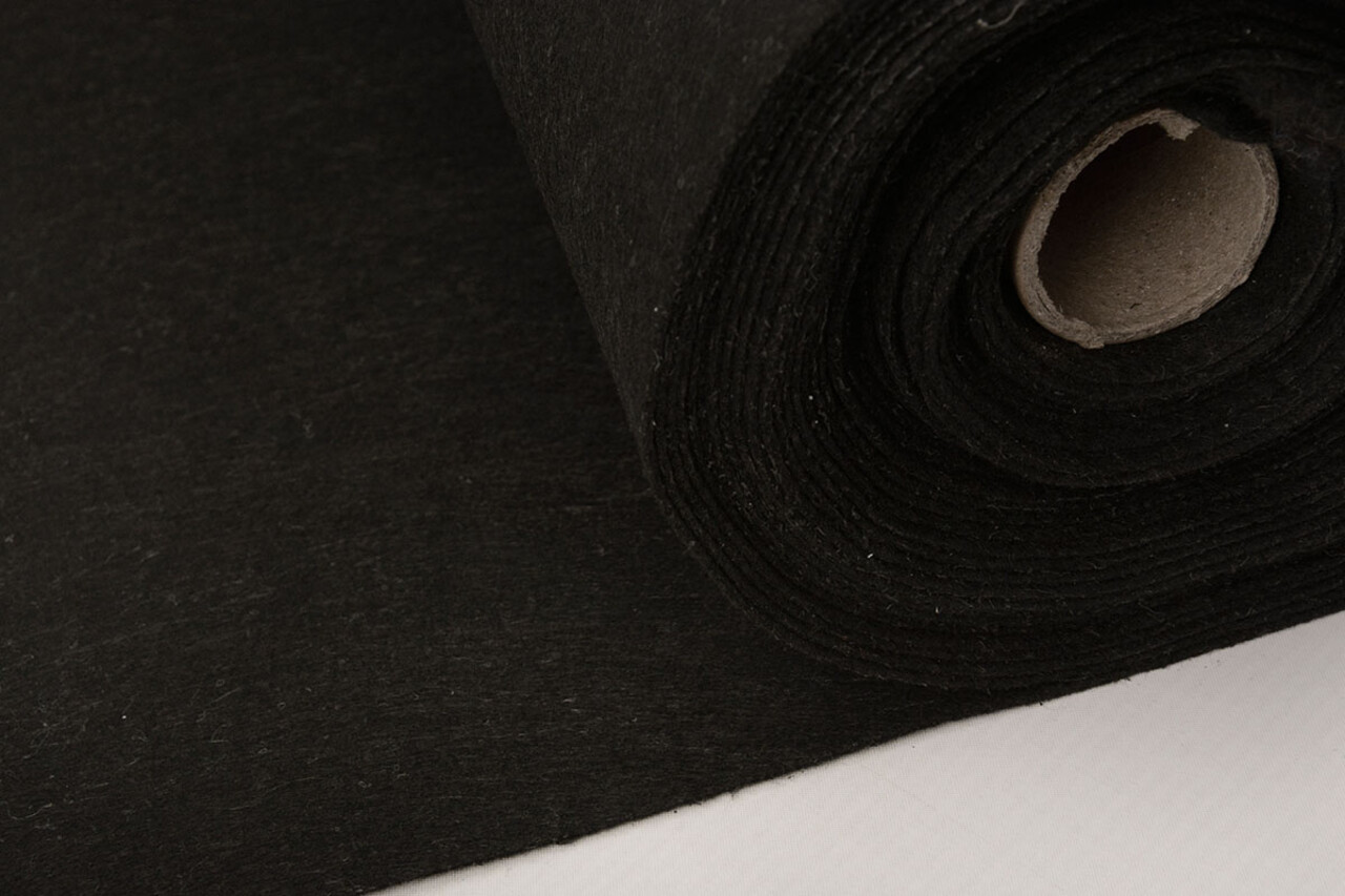 Korean Felt 1 mm Black Melange - 90 cm Wide