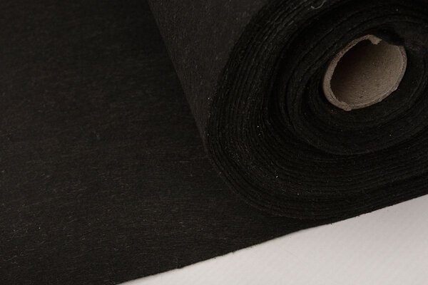 Korean Felt 1 mm Black Melange - 90 cm Wide