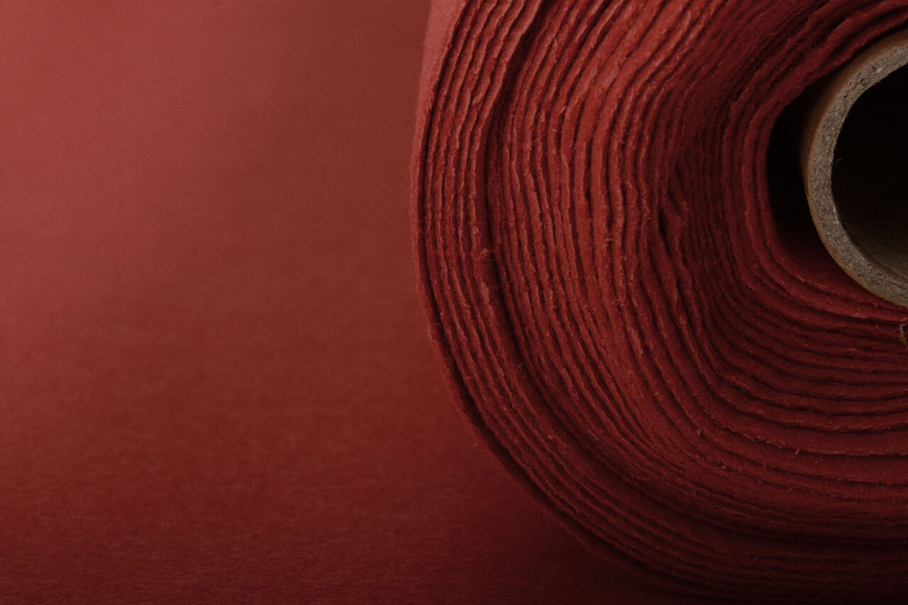 Korean Felt 1 mm Red - 90 cm Wide