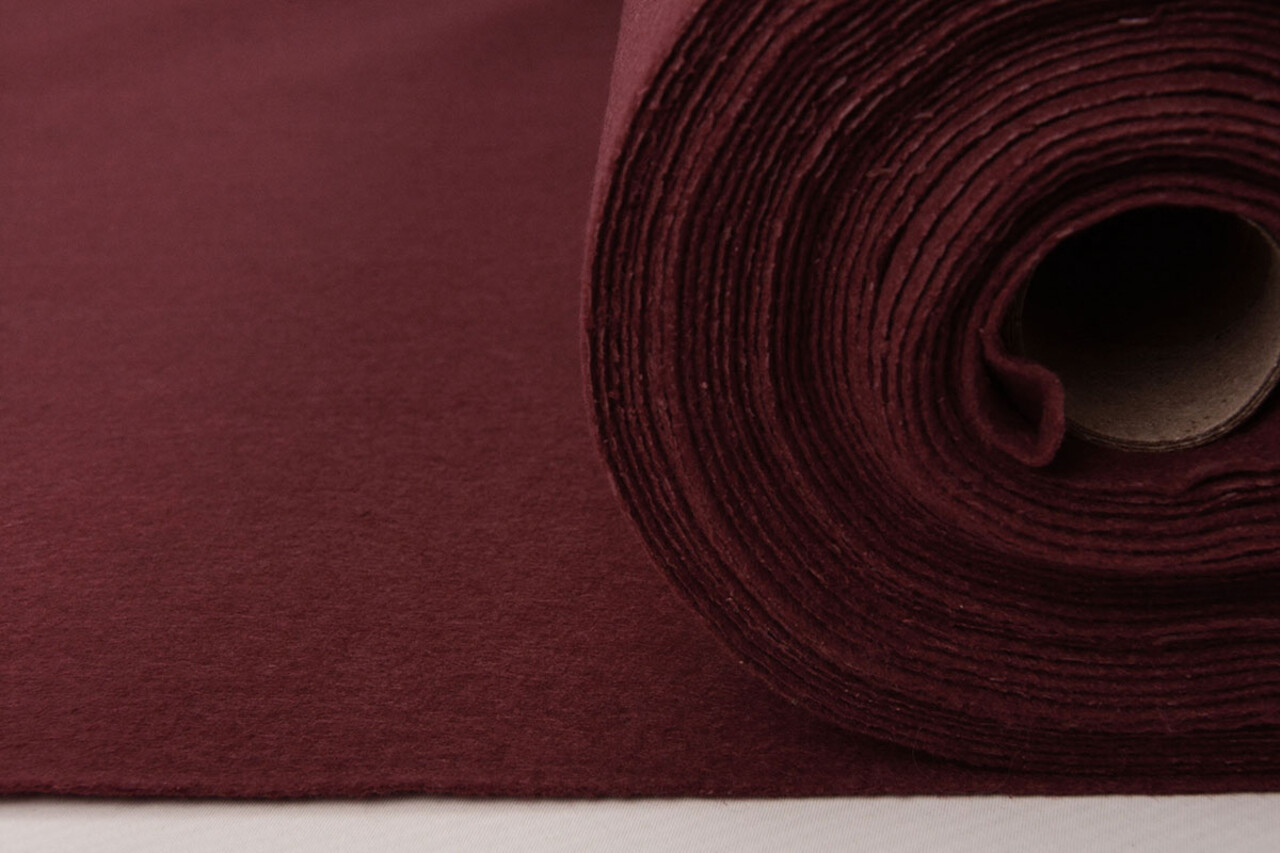 Korean Felt 1 mm Wine Red - 90 cm Wide Korean Felt 1 mm Wine Red - 90 cm Wide