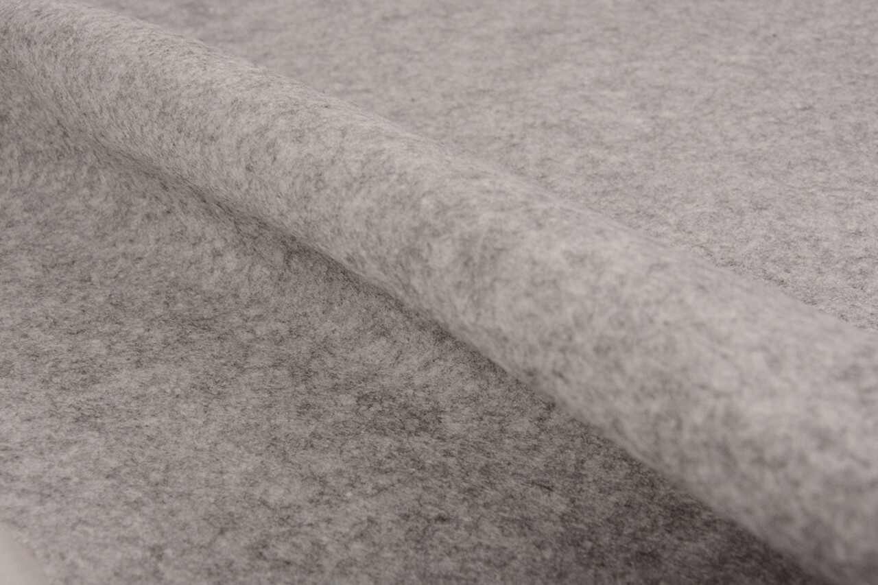 Feltro Coreano 1 Mm Grigio Mélange - 90 Cm Largo Feltro Coreano 1 Mm Grigio Mélange - 90 Cm Largo