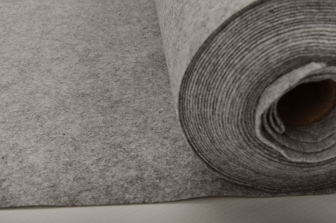 Korean Felt 1 mm Grey Melange - 90 cm Wide