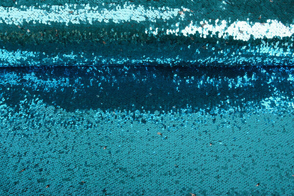 Reversibler Paillettenstoff Blau-Silber Reversibler Paillettenstoff Blau-Silber