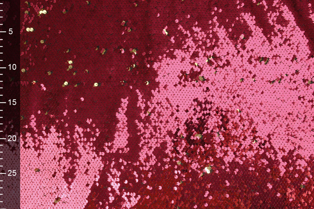 Omkeerbare Pailletten Stof Fuchsia-Goud Omkeerbare Pailletten Stof Fuchsia-Goud