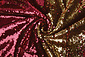 Reversible Sequin Fabric Fuchsia-Gold Reversible Sequin Fabric Fuchsia-Gold