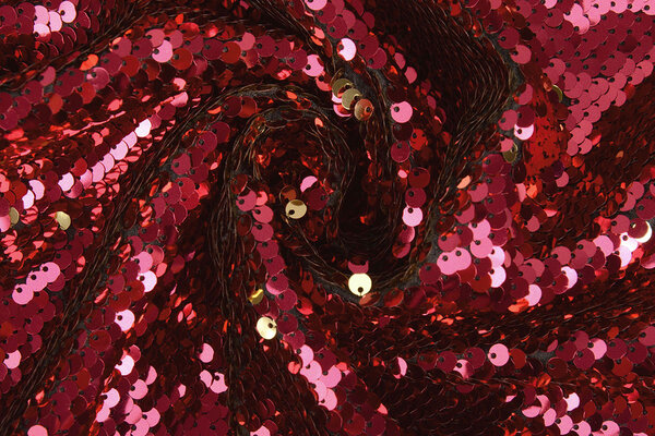 Reversible Sequin Fabric Fuchsia-Gold