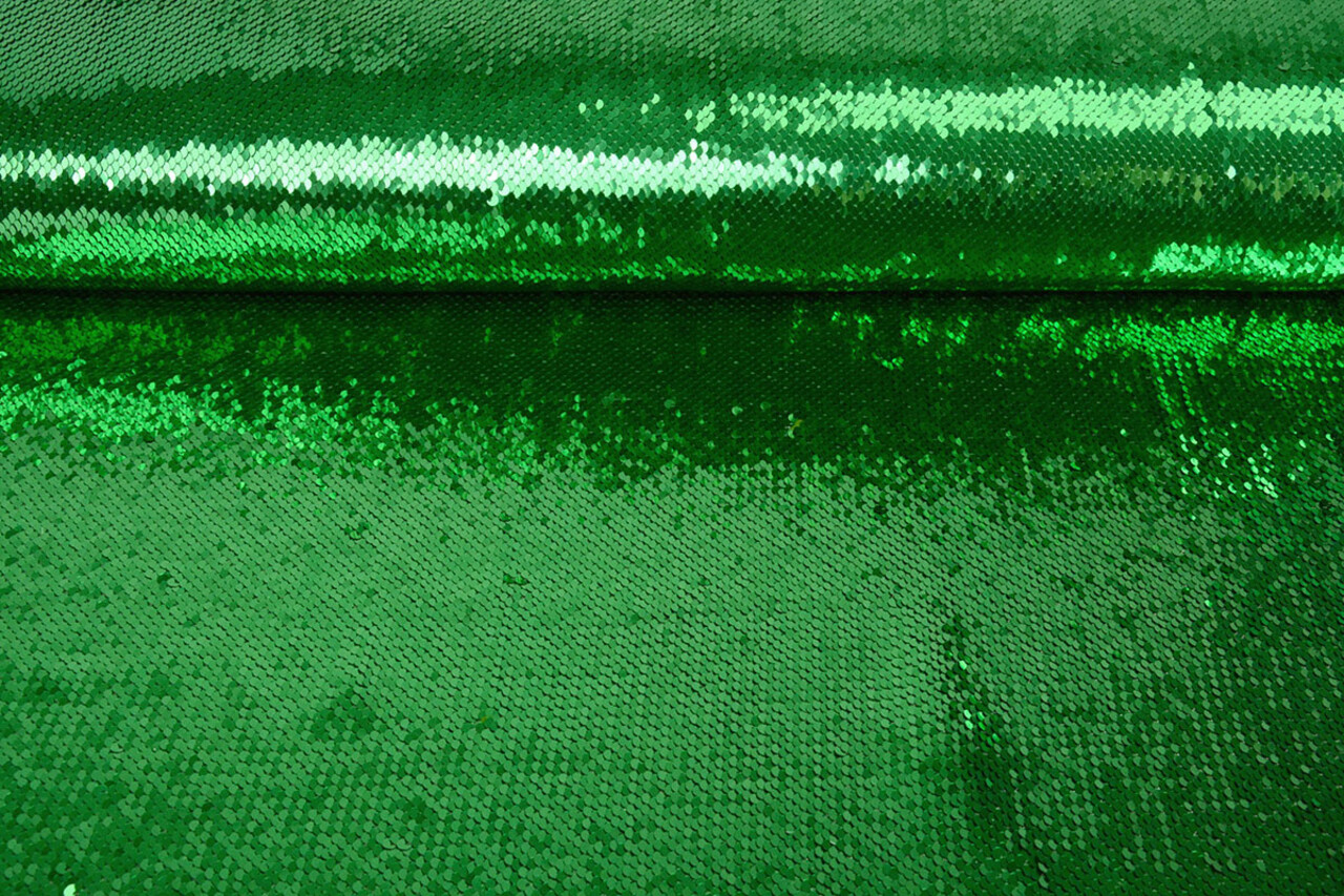 Omkeerbare Pailletten Stof Groen-Mosgroen