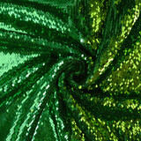 Reversible Sequin Fabric Green-Moss Green