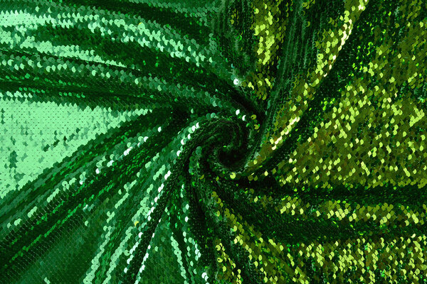 Reversibler Paillettenstoff Grün-Moosgrün Reversibler Paillettenstoff Grün-Moosgrün