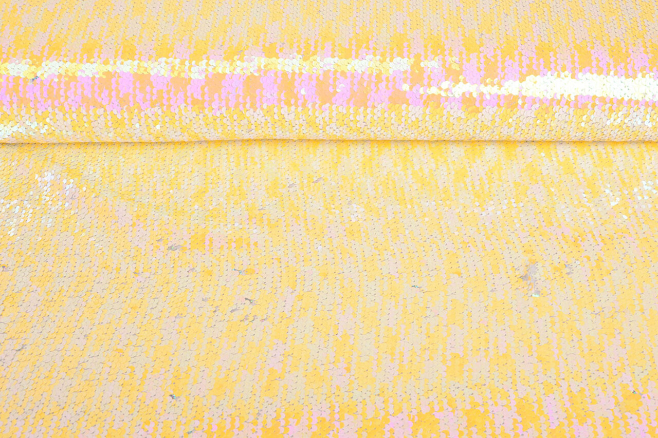 Reversible Sequin Fabric Pastel-Silver Glitter