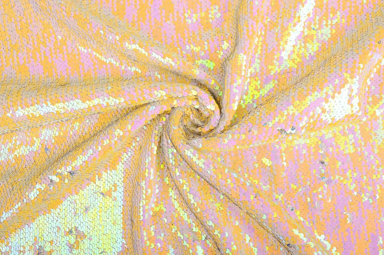 Reversible Sequin Fabric Pastel-Silver Glitter Reversible Sequin Fabric Pastel-Silver Glitter