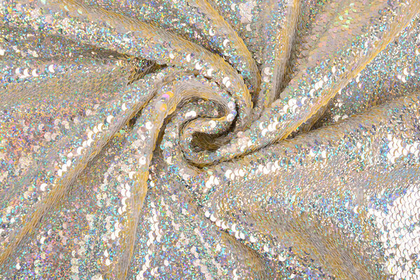 Reversible Sequin Fabric Pastel-Silver Glitter Reversible Sequin Fabric Pastel-Silver Glitter