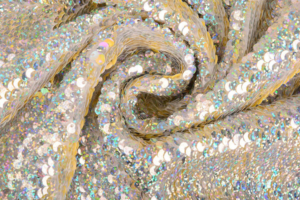 Reversible Sequin Fabric Pastel-Silver Glitter Reversible Sequin Fabric Pastel-Silver Glitter