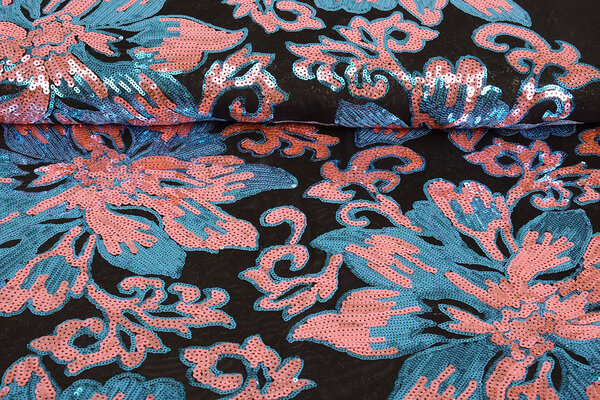 Pailletten auf Netz Luenna