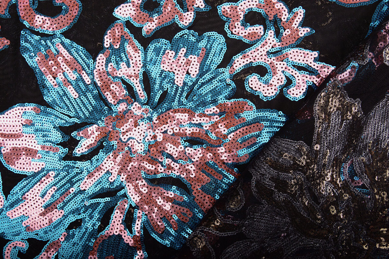 Sequins on Mesh Luenna