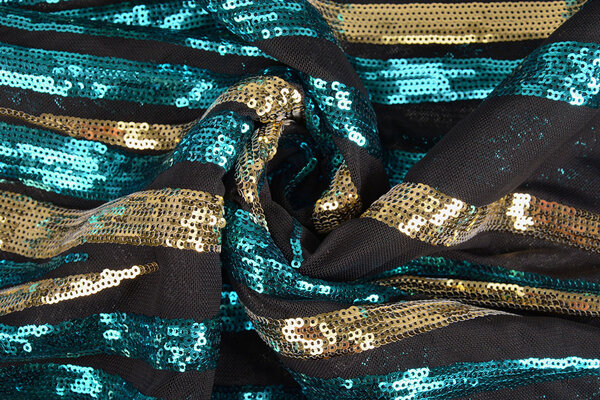 Sequins on Mesh Nayeli Aqua