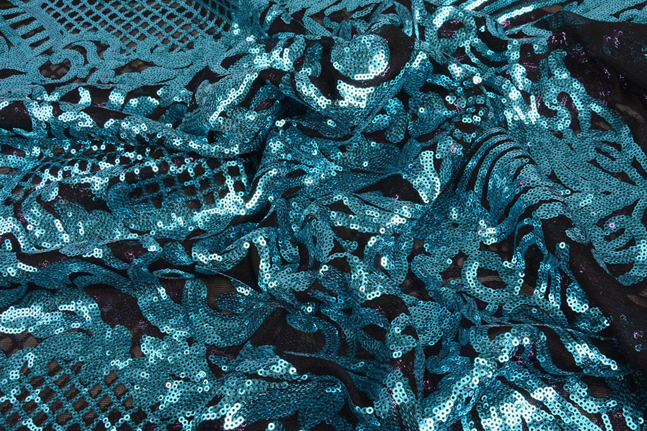 Pailletten auf Netz Syenne